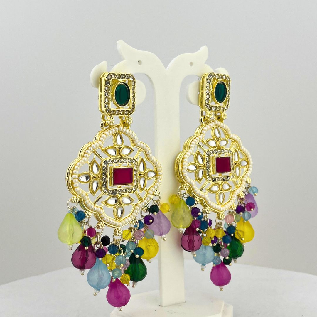 (Pack of 11) Colorful Chandbali Earrings – Traditional Designer Piece