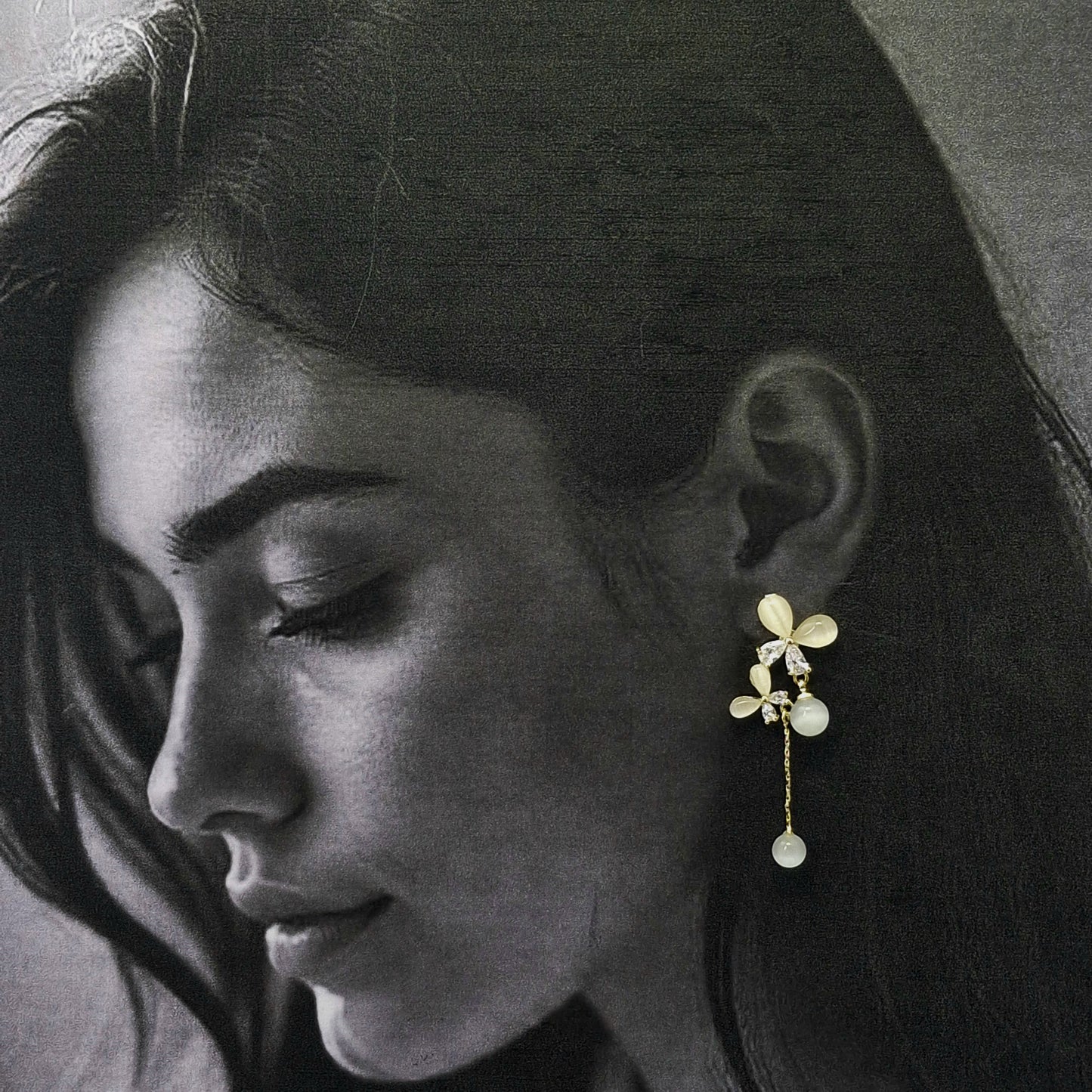 Delicate Floral Drop Earrings
