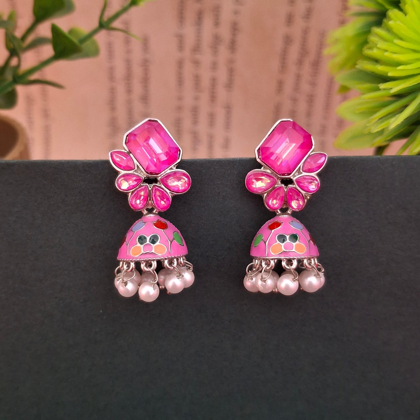 Floral Charm Jhumkas