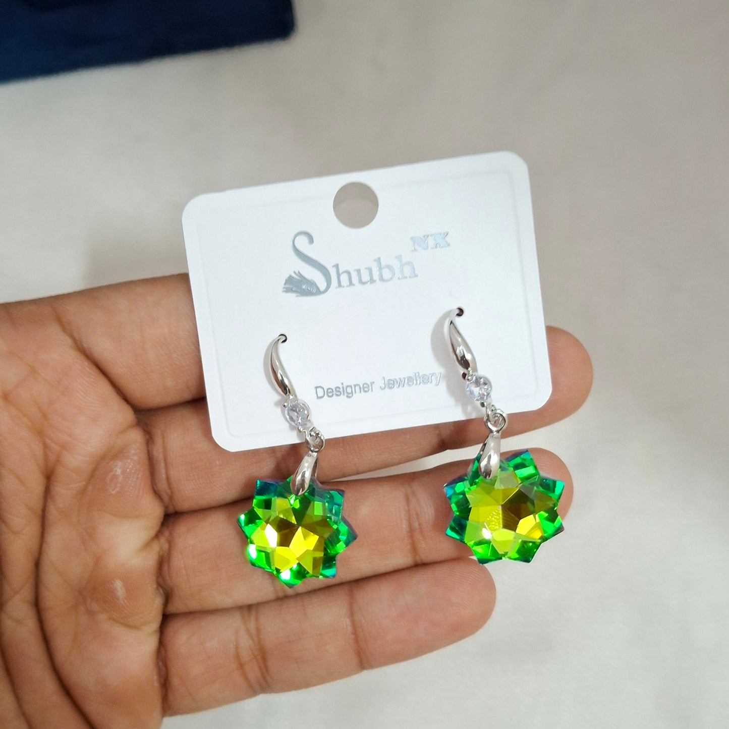 Star Glow Crystal Drop Earrings