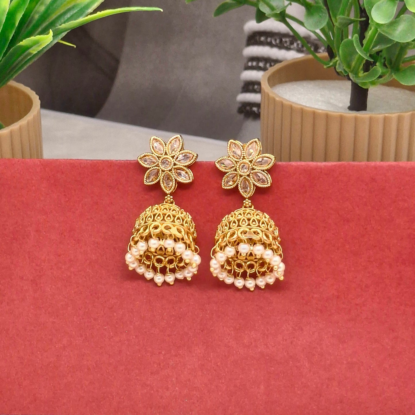 Traditional Matte Finish Festive Jhumka