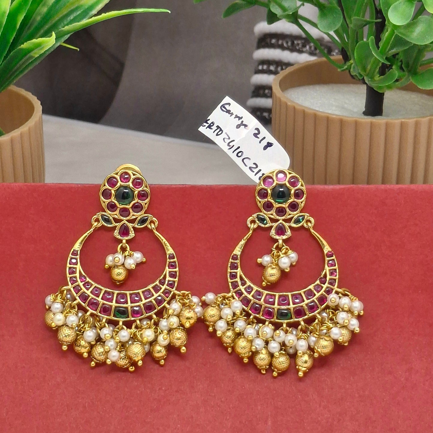 Kundan Gold Finish Hangings