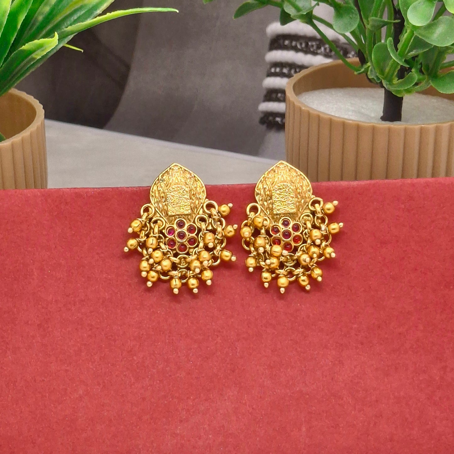 Temple/ Matte Finish Festive Studs