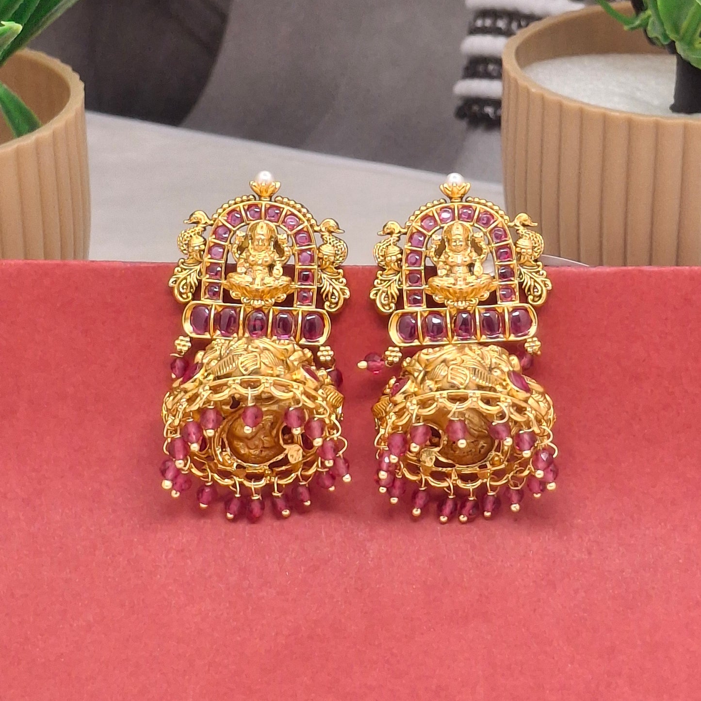Traditional Matte Finish Festive Jhumkas