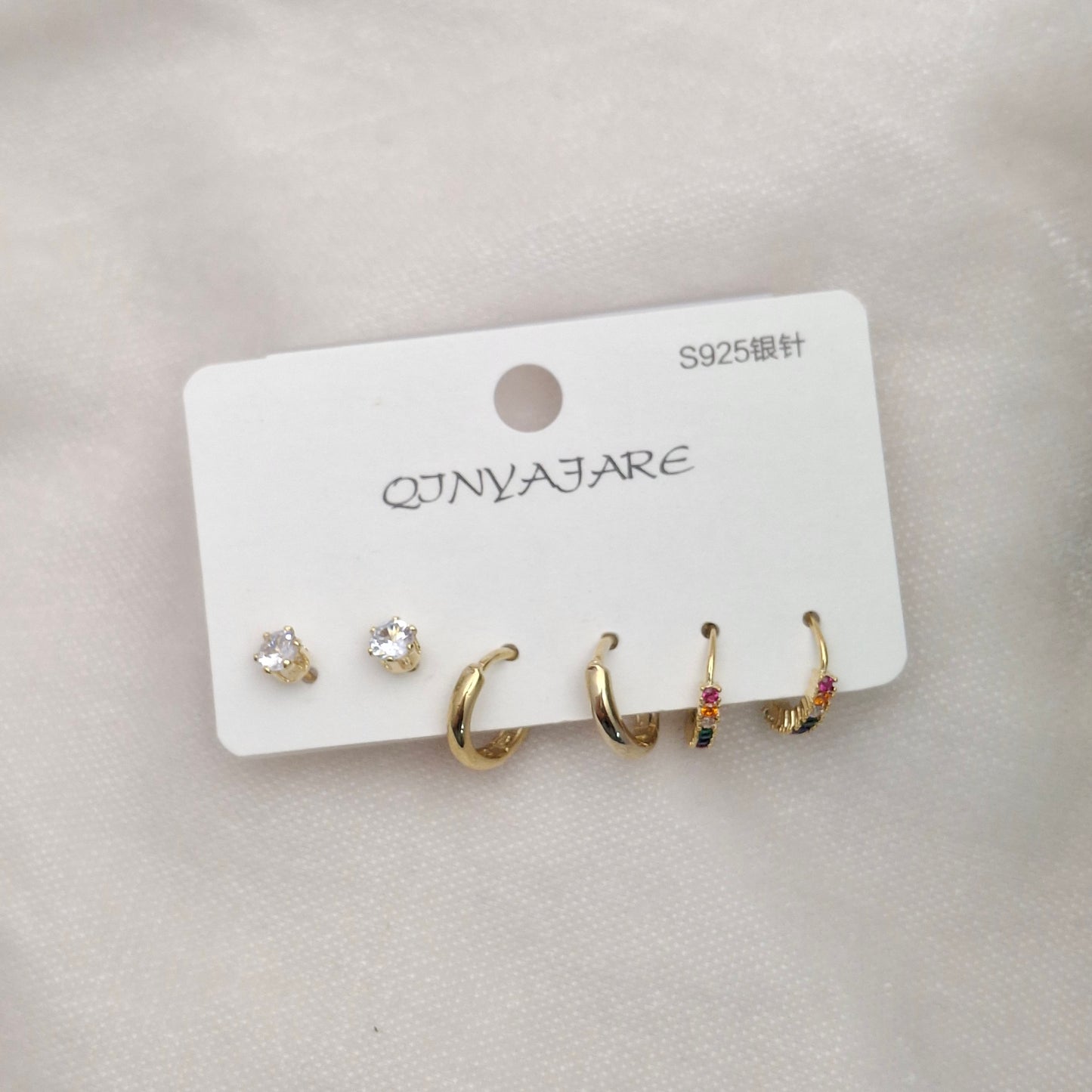 (Pack of 3) Studs + Hoops Trio Set