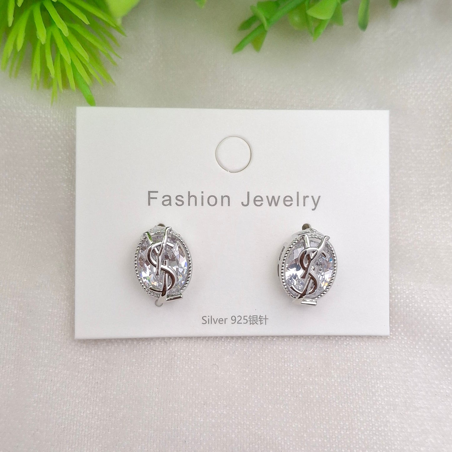 YSL Studs (Premium Silver Finish)