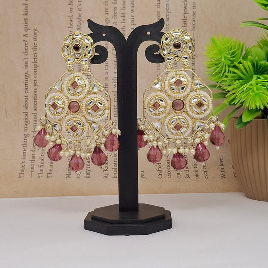 (Pack of 3) Kundan Chandbali Earrings