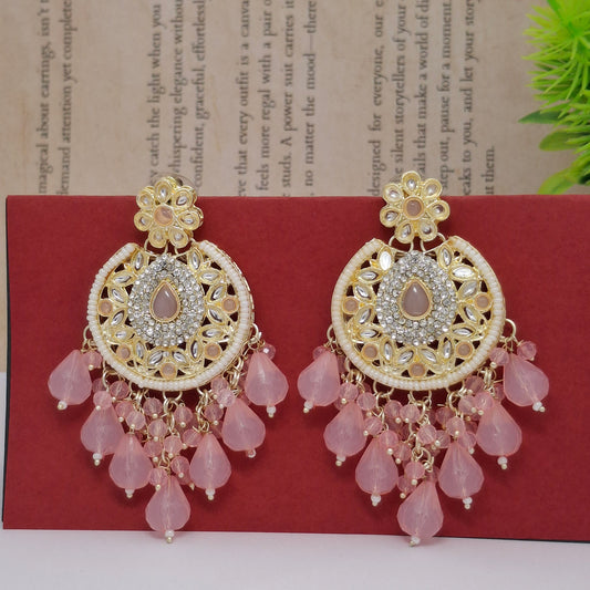 (Pack of 12) Kundan Chandbali Earrings