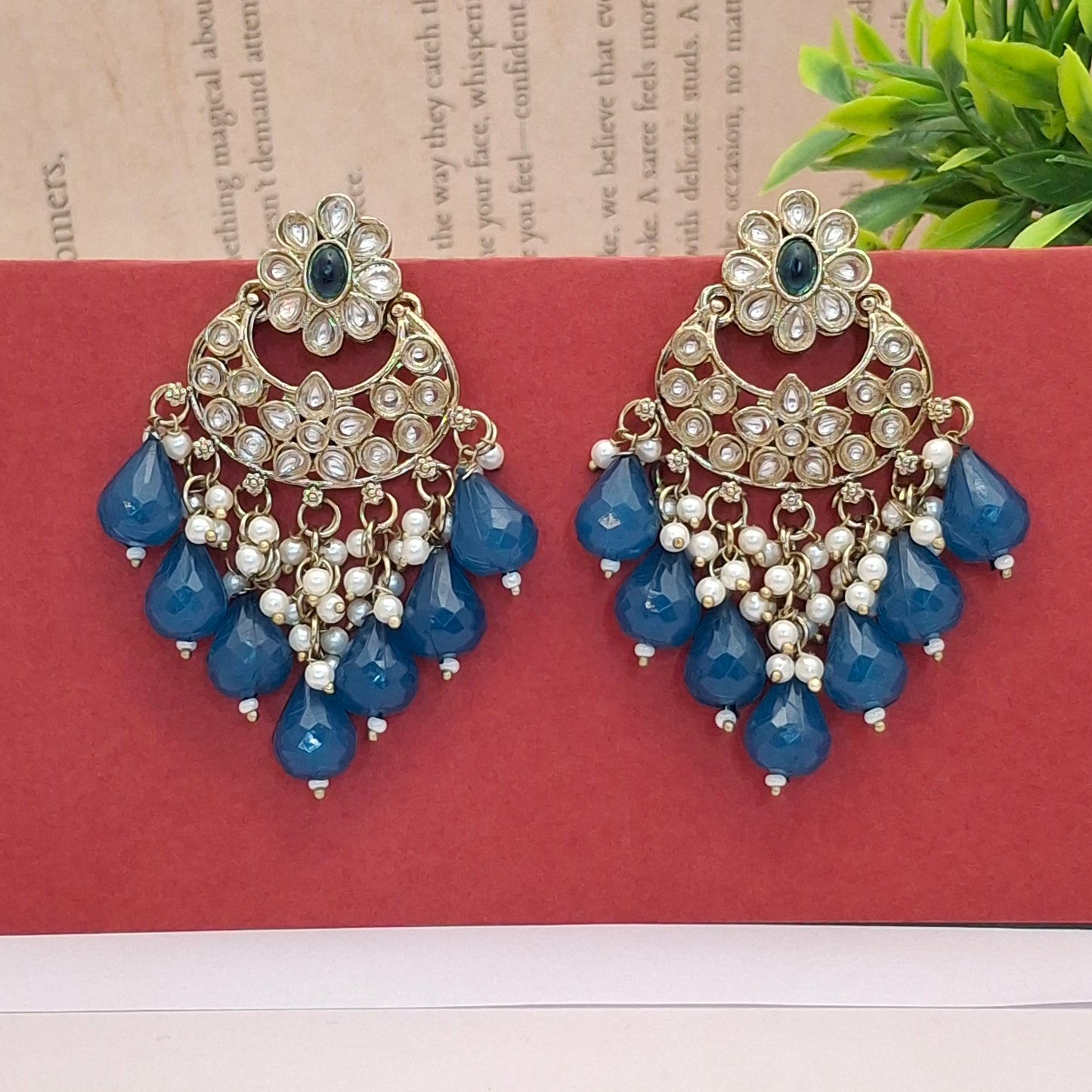(Pack of 11) Kundan Chandbali Earrings