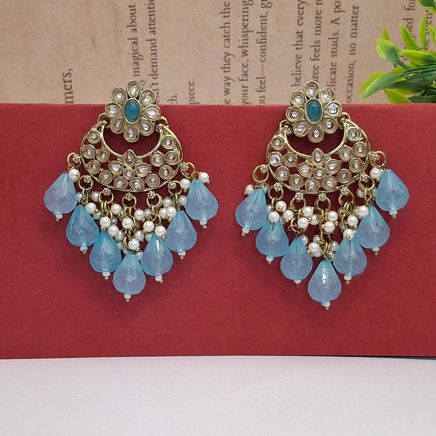 (Pack of 11) Kundan Chandbali Earrings
