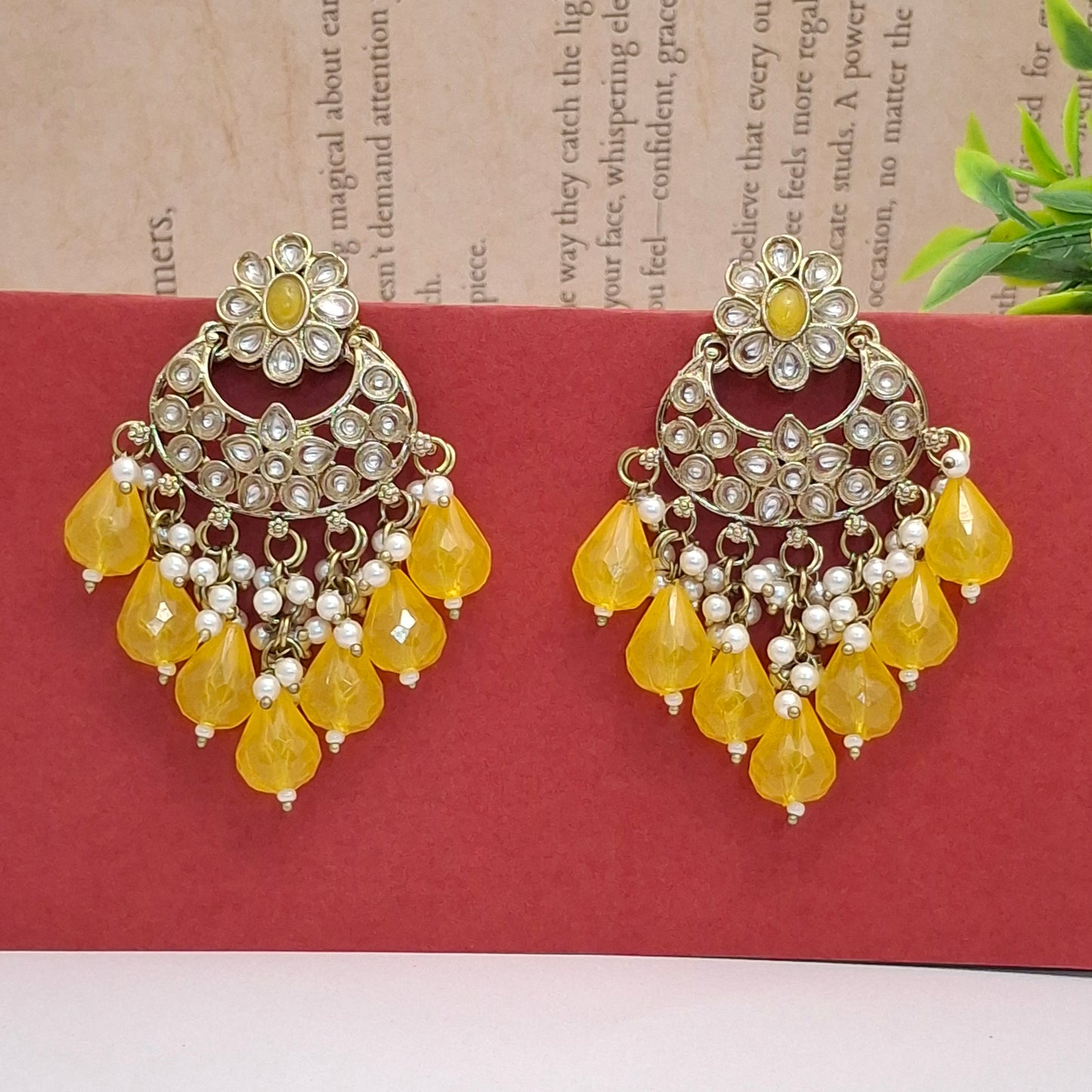 (Pack of 11) Kundan Chandbali Earrings