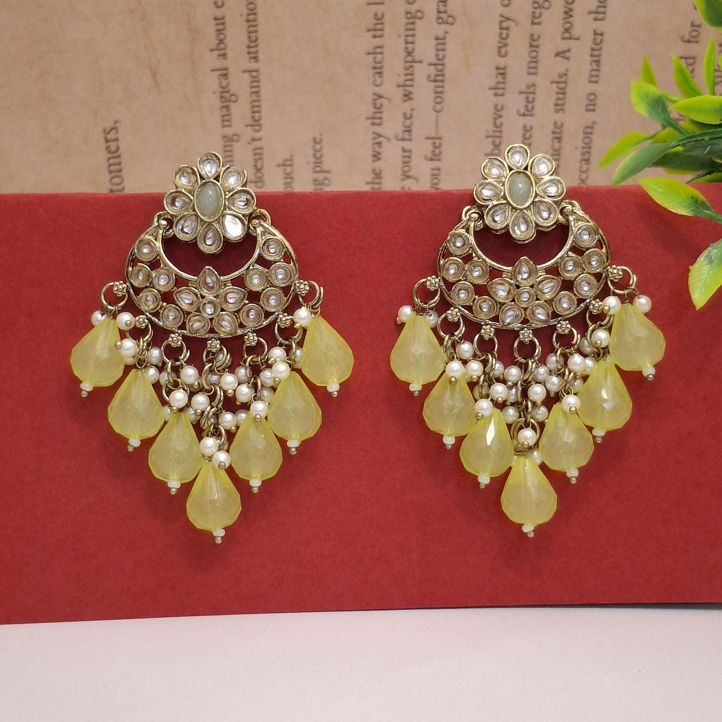 (Pack of 11) Kundan Chandbali Earrings