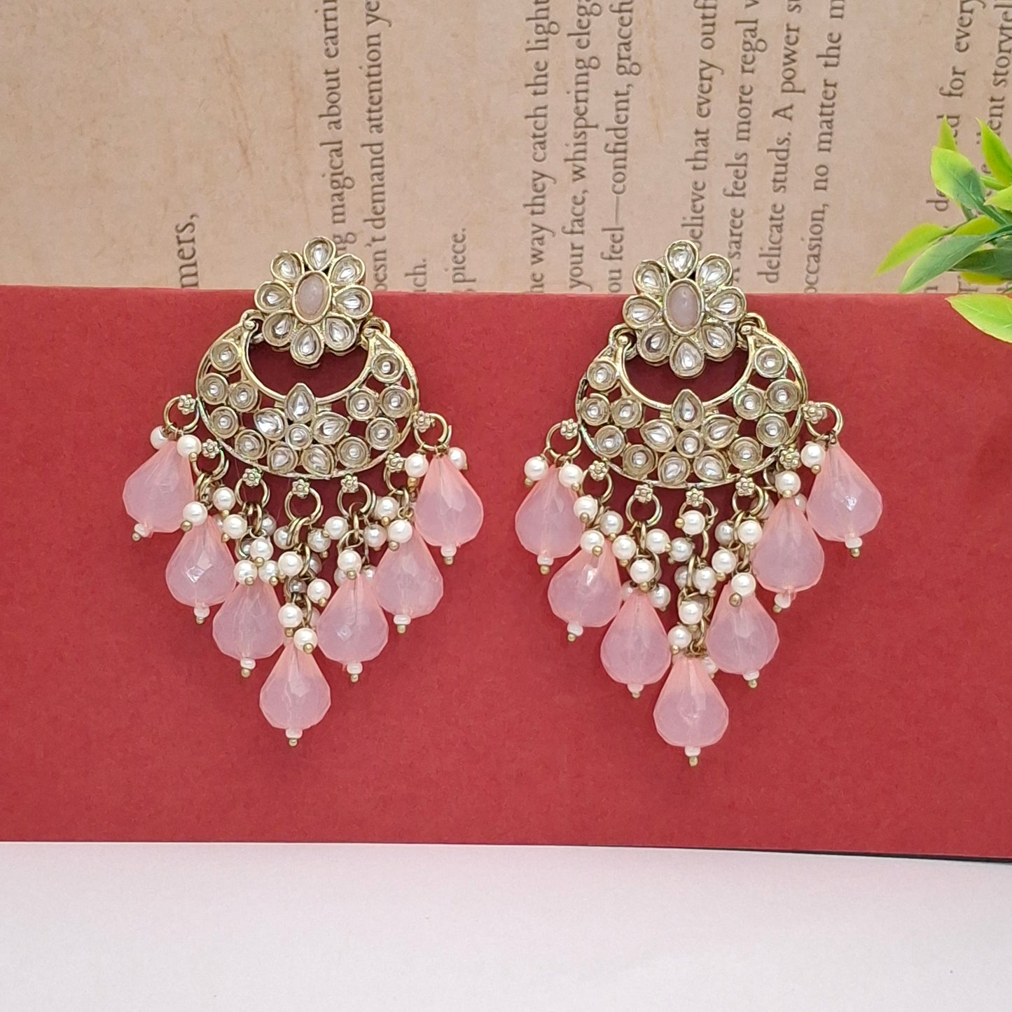 (Pack of 11) Kundan Chandbali Earrings