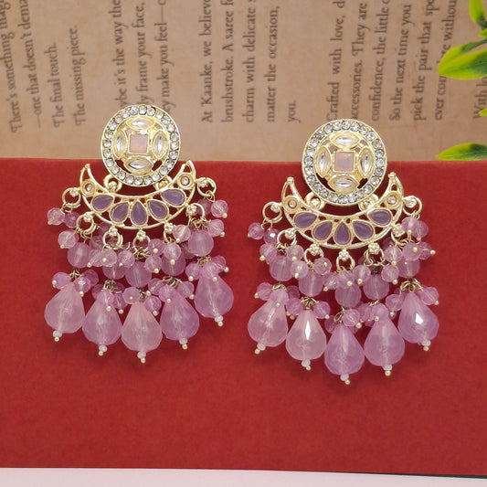 (Pack of 12) Kundan Chandbali Earrings