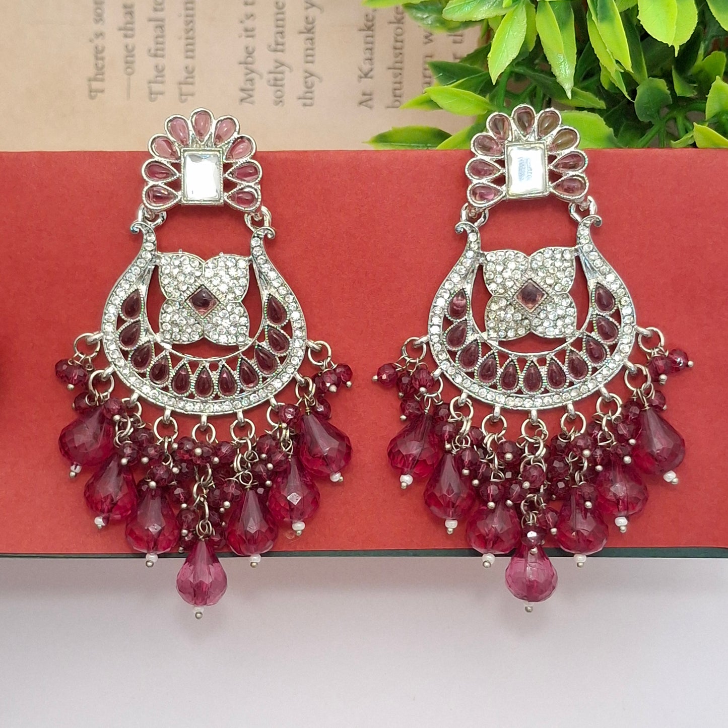 (Pack of 11) Kundan Chandbali Earrings