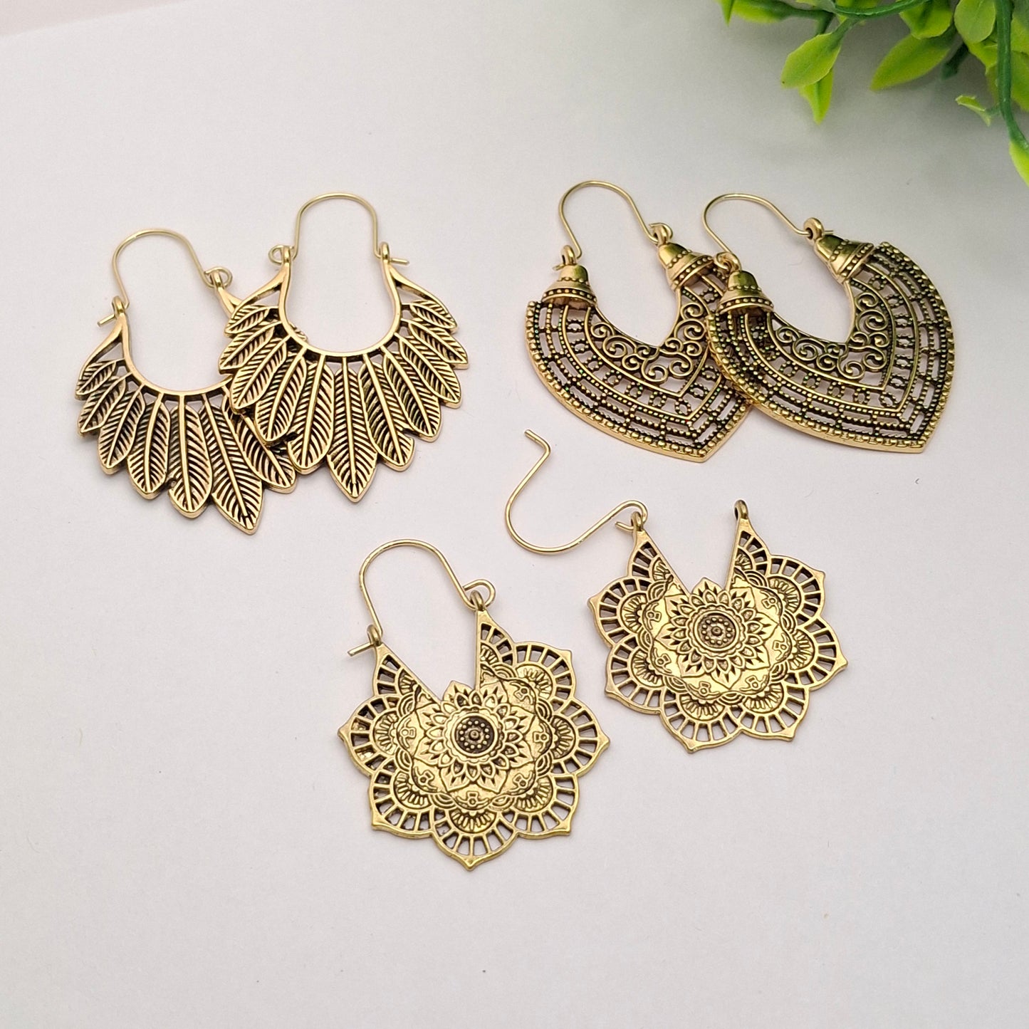 Copper Earrings Set