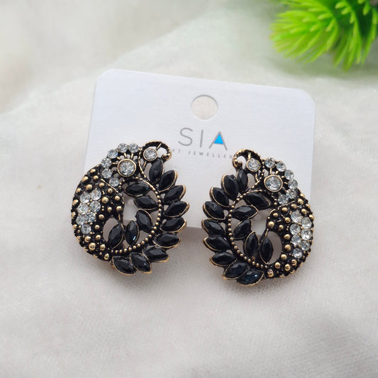 (Pack of 5) Fancy Oxidized Studs