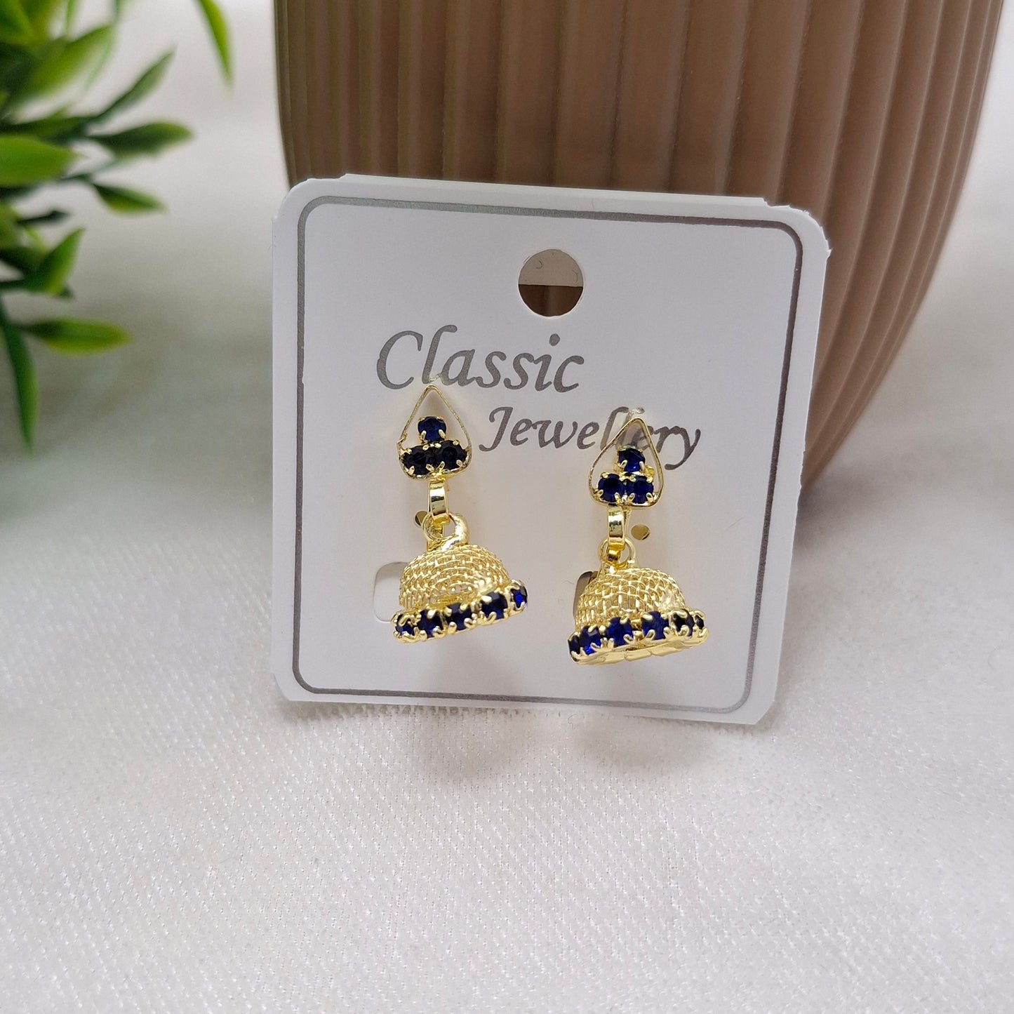 (Pack of 6) Short press Jhumkis