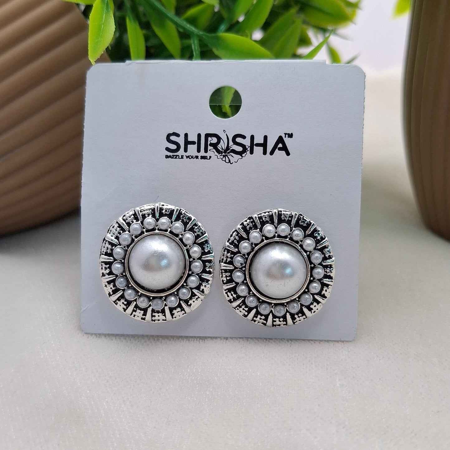 (Pack of 6) Round Silver Studs