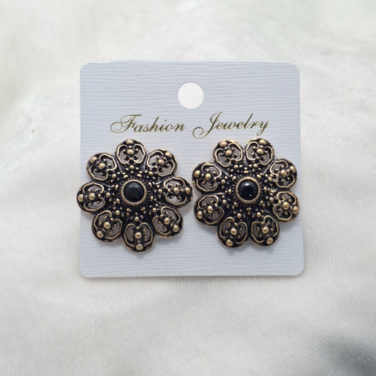 (Pack of 6) Big Floral Copper Studs