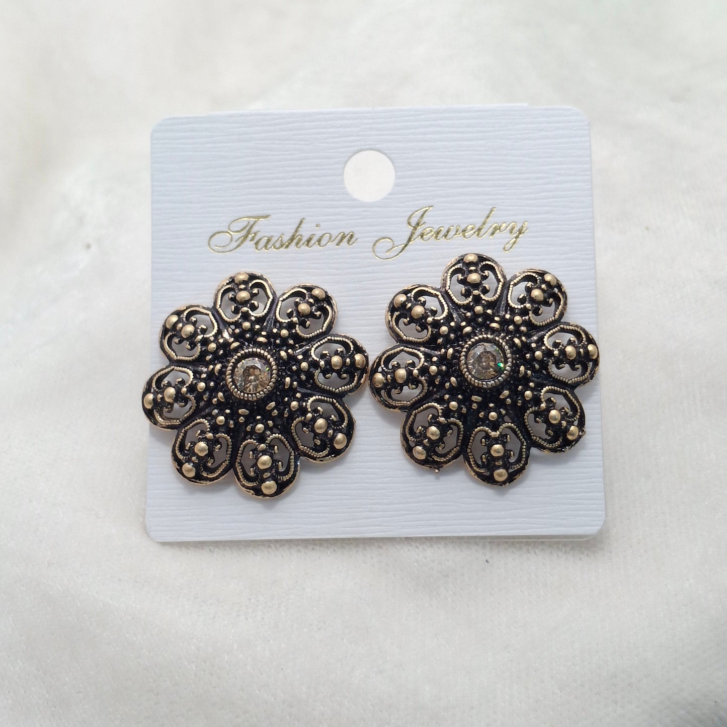 (Pack of 6) Big Floral Copper Studs