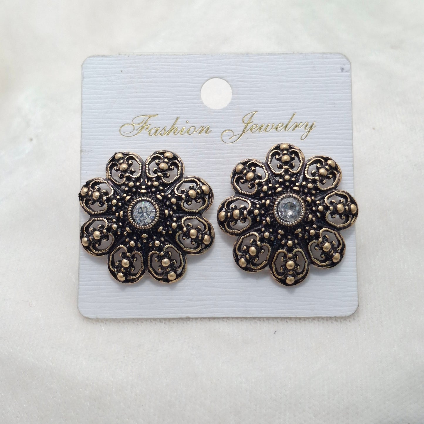 (Pack of 6) Big Floral Copper Studs