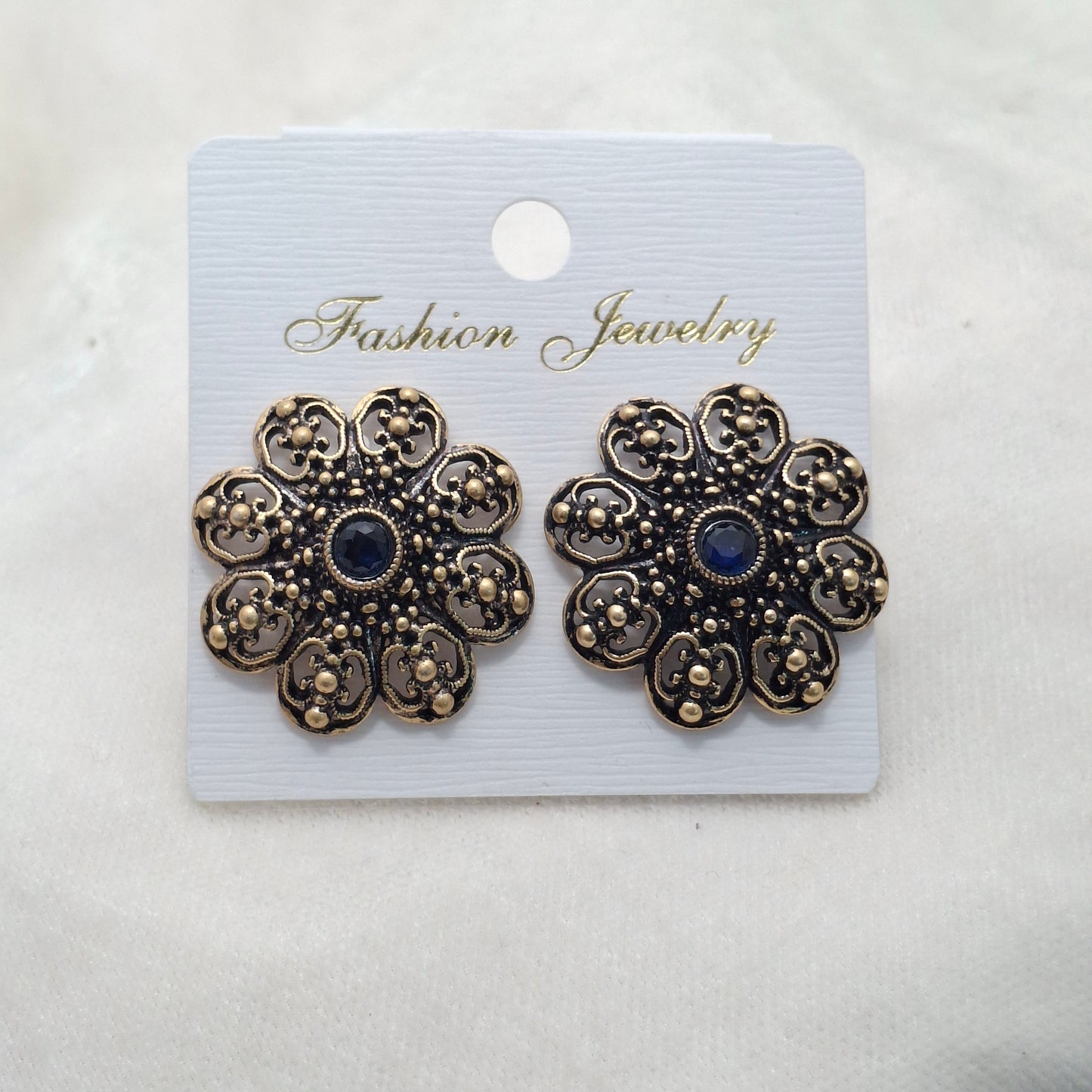 (Pack of 6) Big Floral Copper Studs