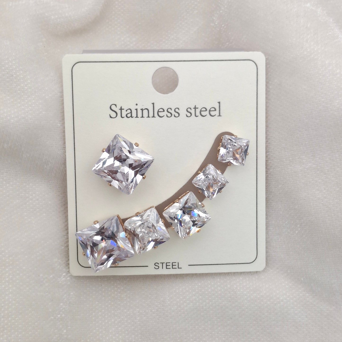 (Pack of 3 ) Square Studs