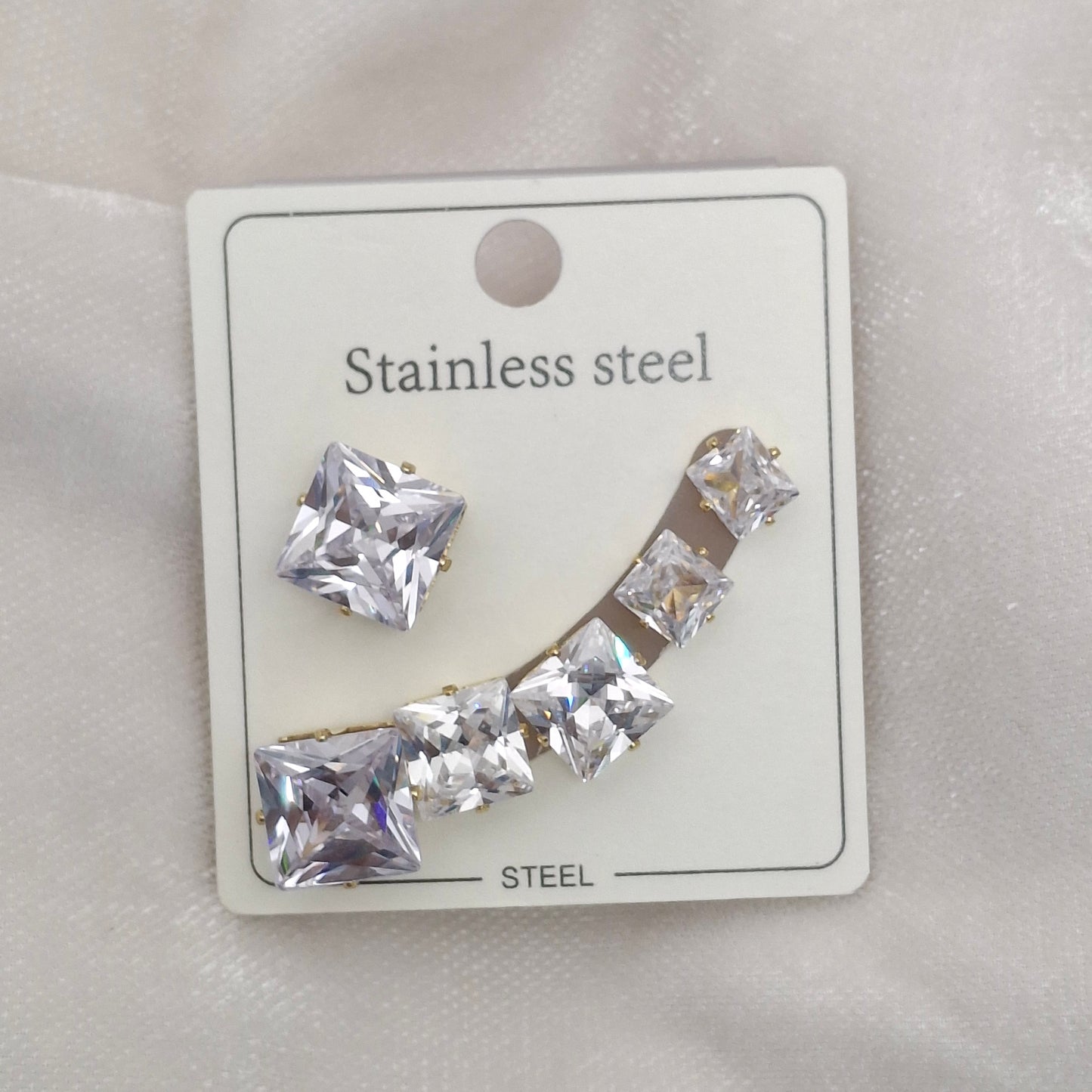 (Pack of 3 ) Square Studs