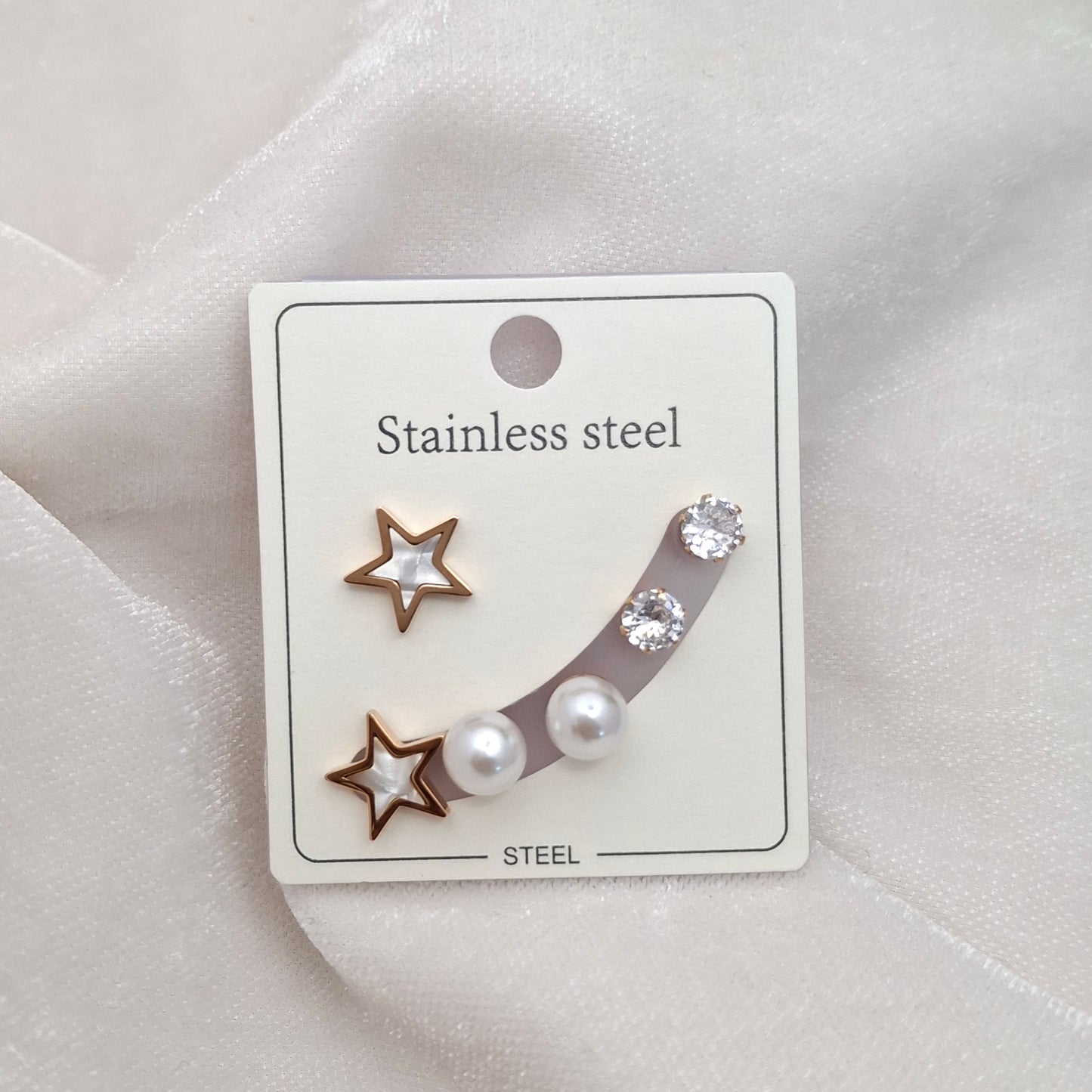 (Pack of 3 ) Star Studs Set