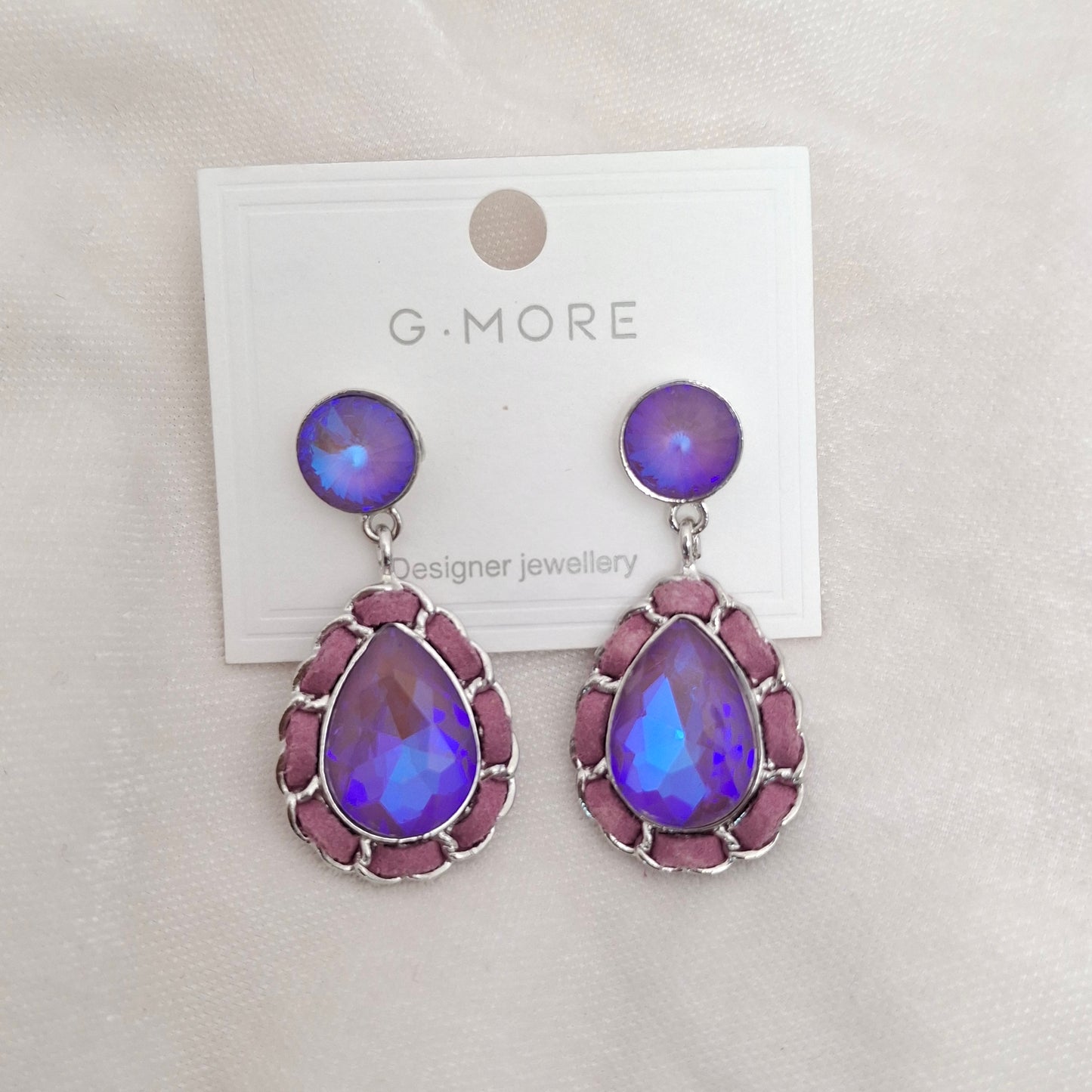 (Pack of 3) Crystal Drop Earrings