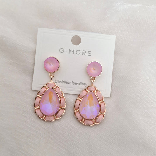 (Pack of 4) Crystal Drop Earrings