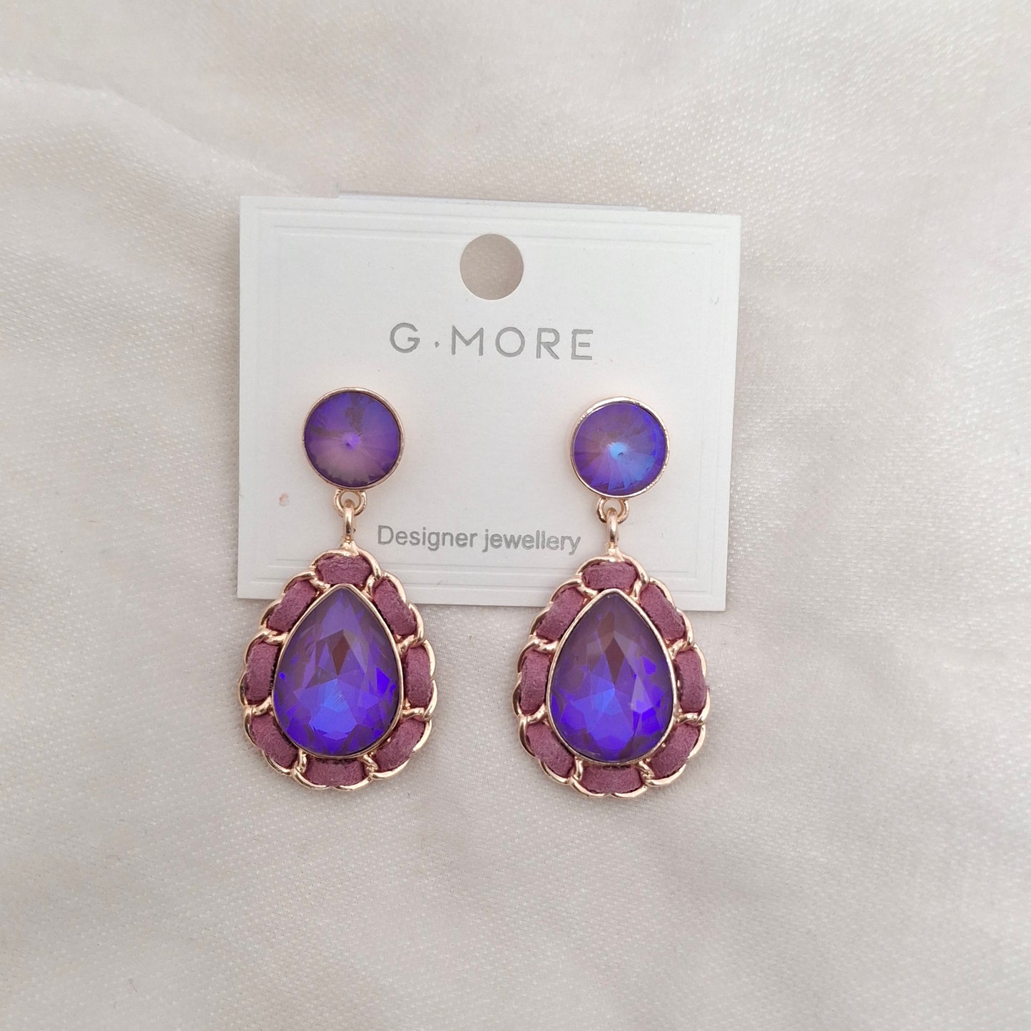 (Pack of 4) Crystal Drop Earrings