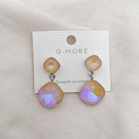 (Pack of 2) Crystal Drop Earrings