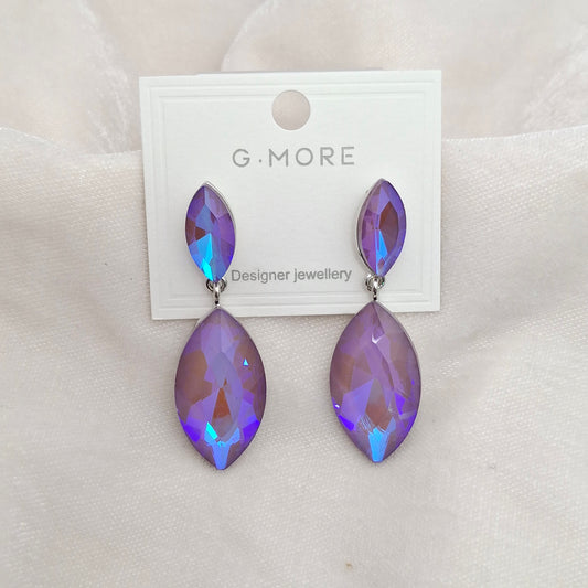 (Pack of 5) Crystal Drop Earrings