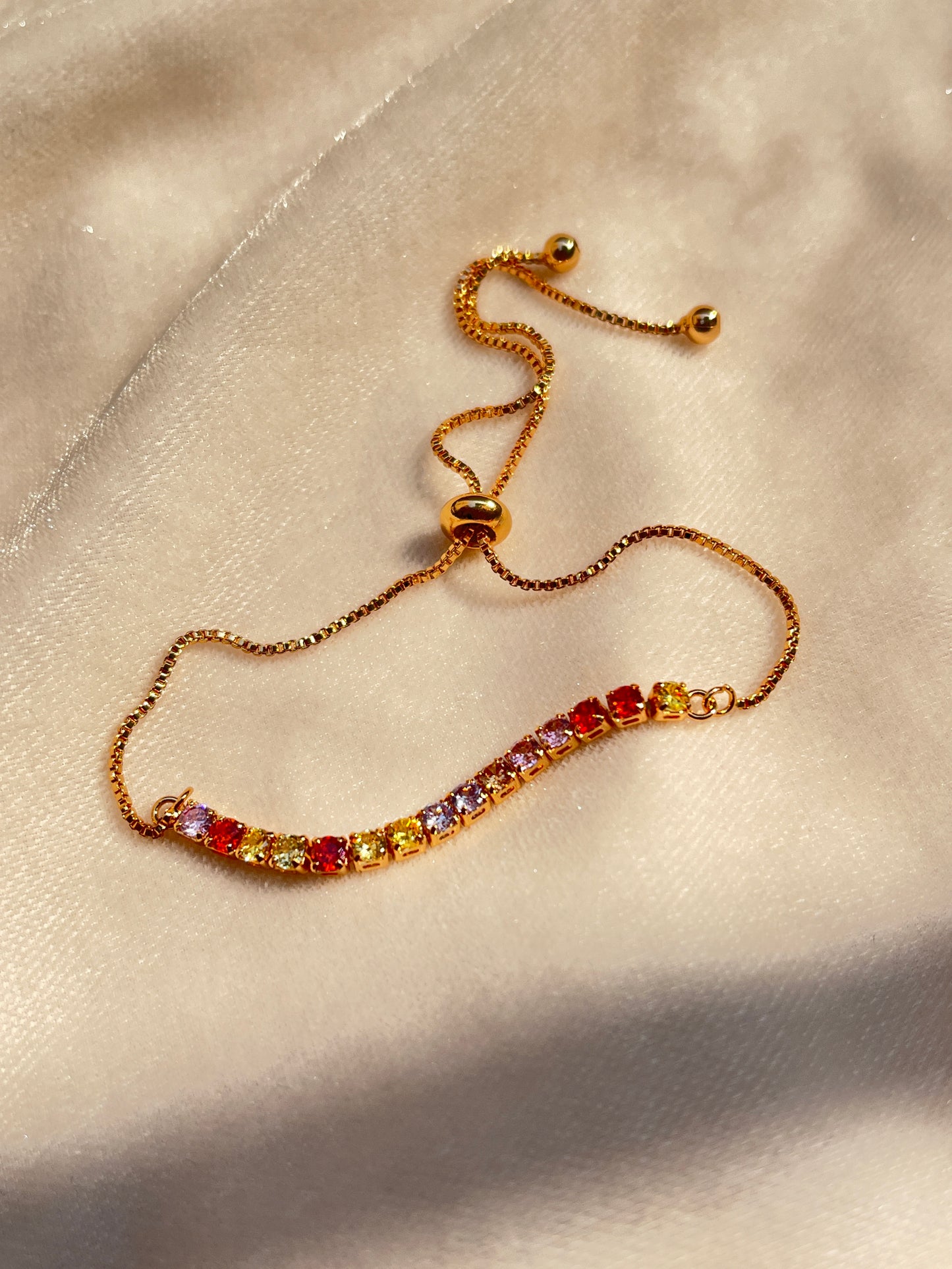 Rainbow Tennis Bracelet - FreeSize