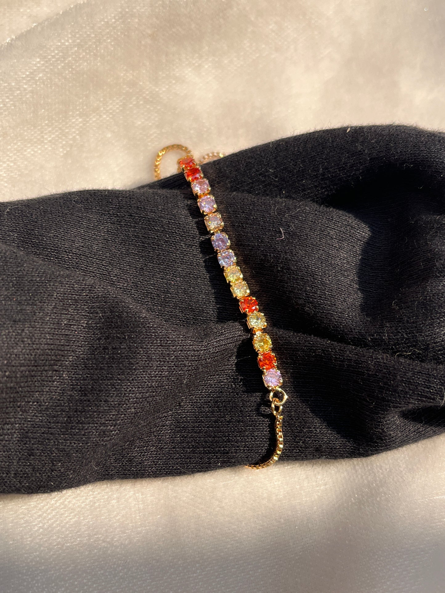 Rainbow Tennis Bracelet - FreeSize