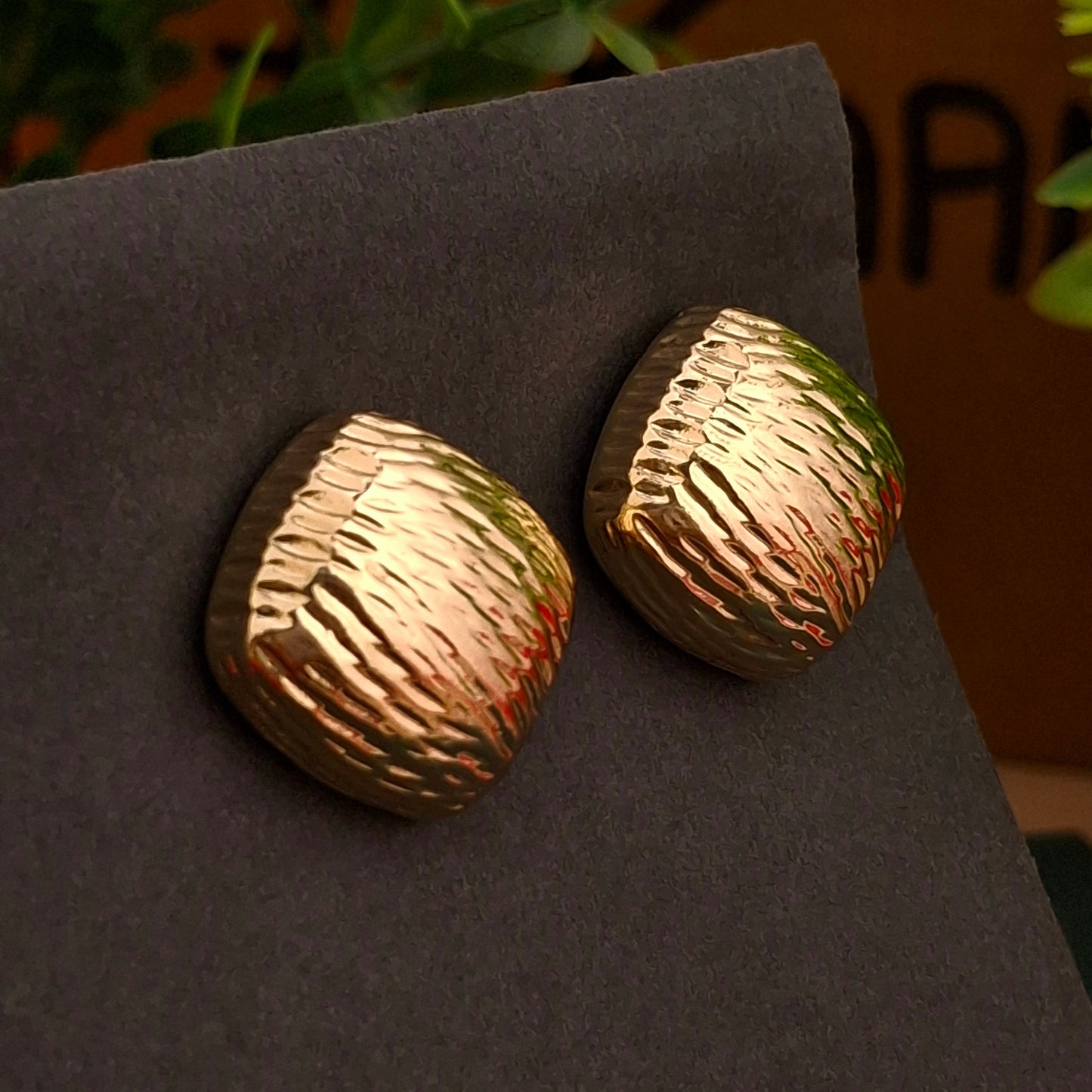 Anti - Tarnish Blob Stud Earrings - Kaanke