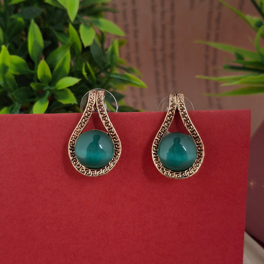 Azure Teardrop Studs - Kaanke