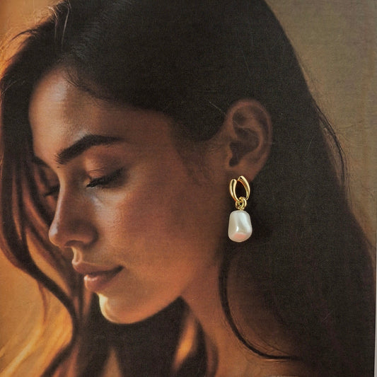 Baroque Pearl Drop Earrings - Kaanke