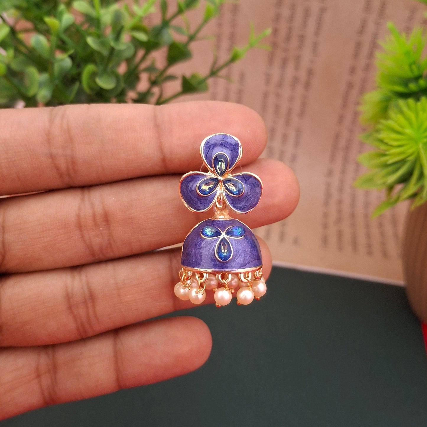 Blossom Elegance Jhumkas - Kaanke