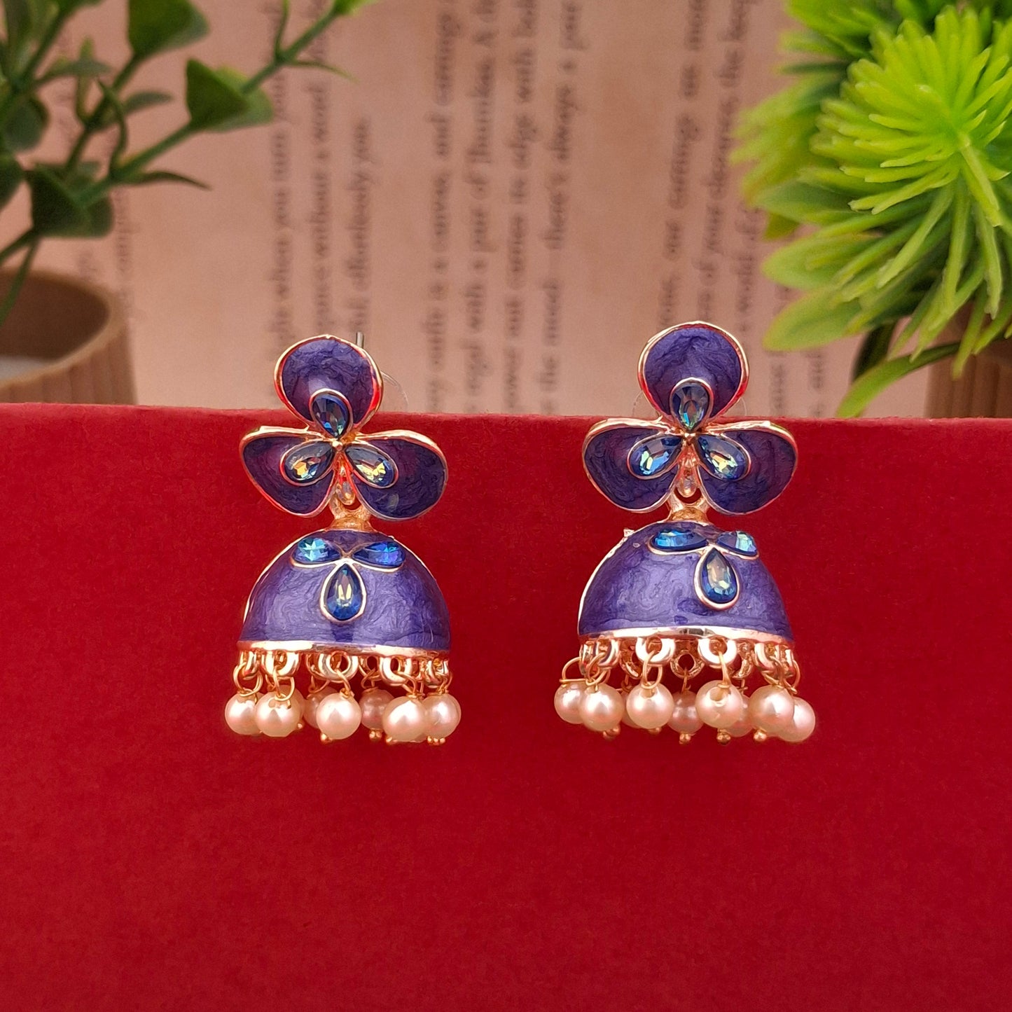 Blossom Elegance Jhumkas - Kaanke