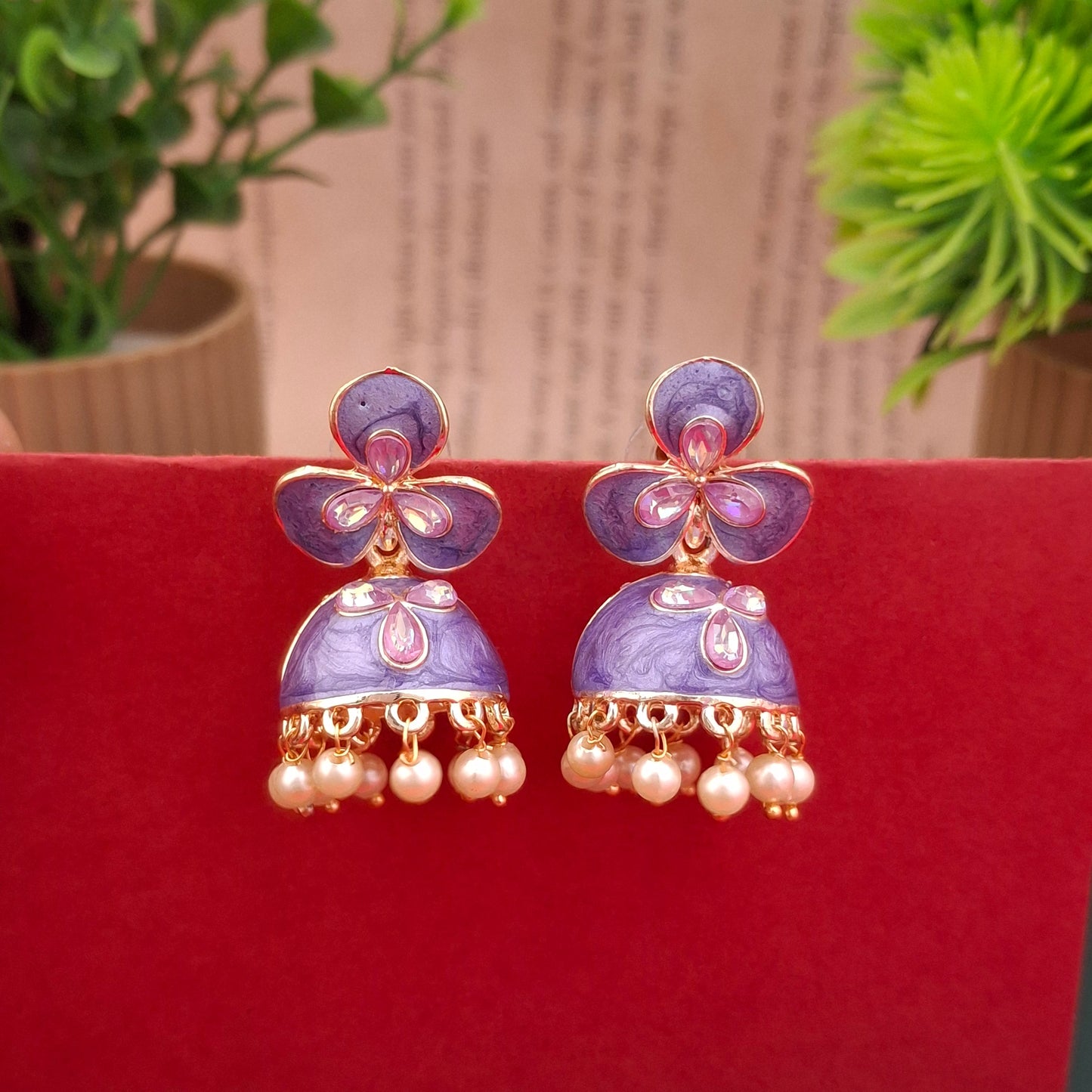 Blossom Elegance Jhumkas - Kaanke