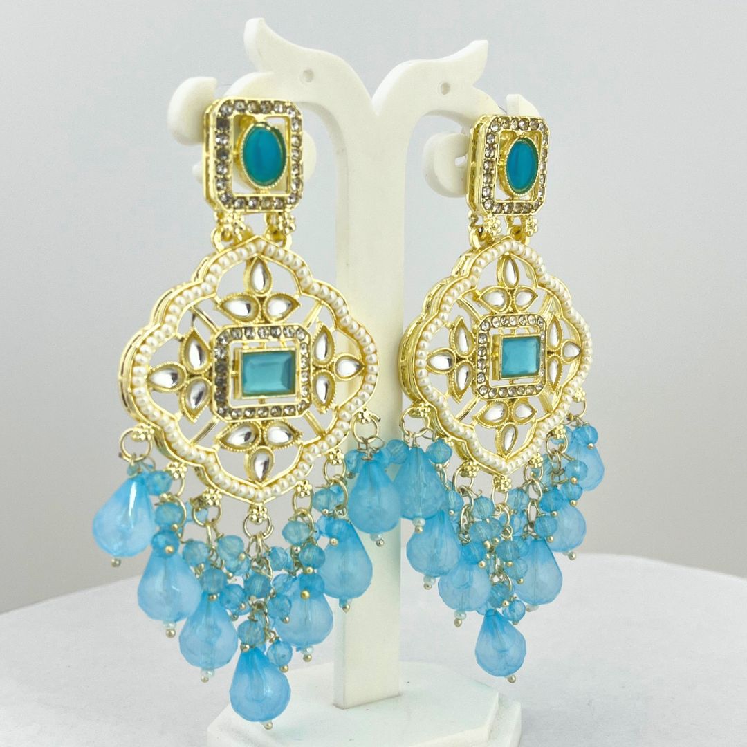 Colorful Chandbali Earrings – Traditional Designer Piece - Kaanke