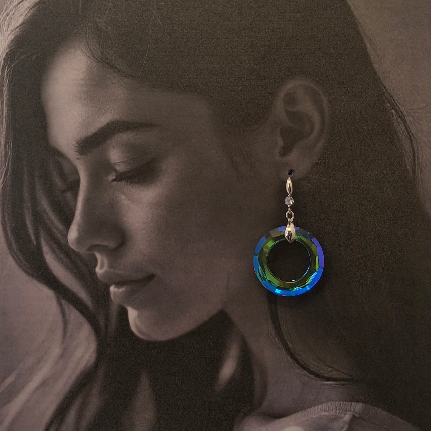 Crystal Hoop Earrings - Kaanke