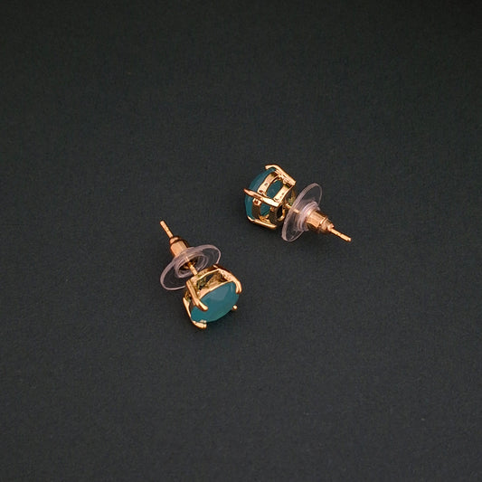 Crystal Stone Pacific Blue Studs - Kaanke