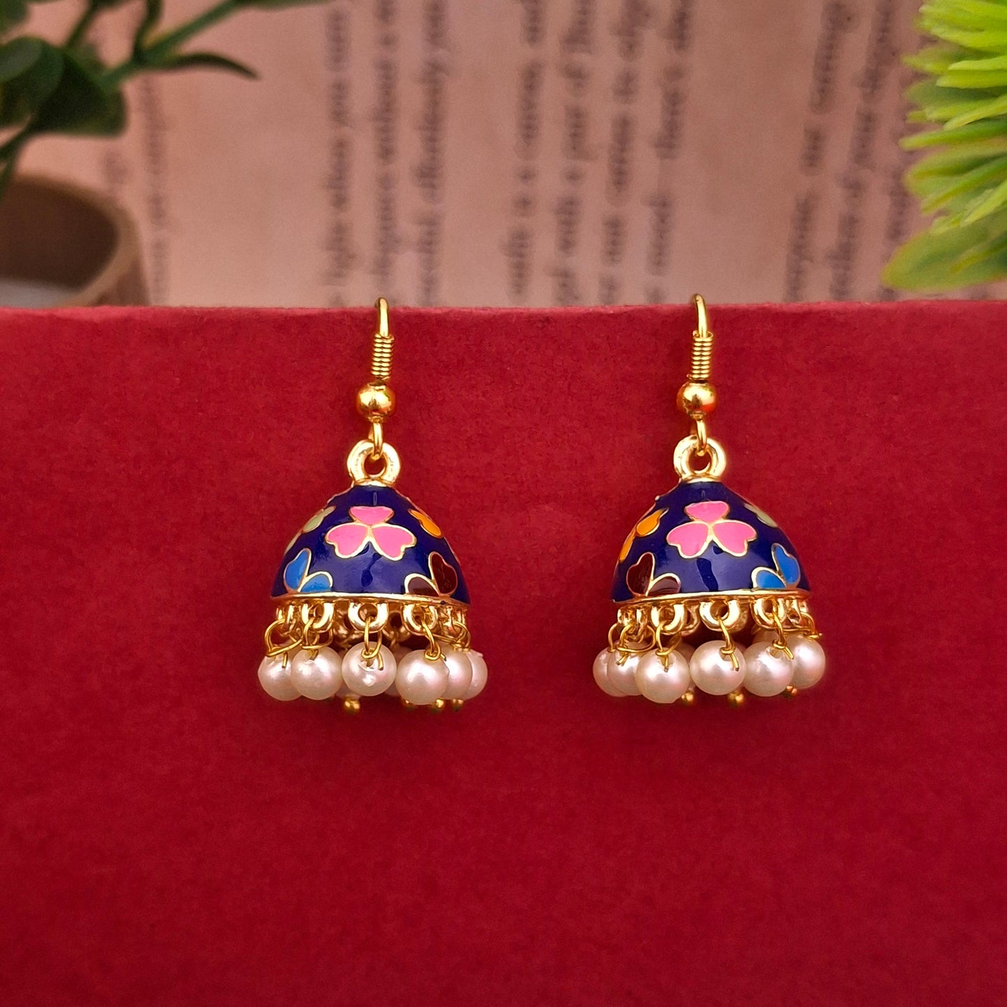 Elegant Meenakari Danglers - Kaanke