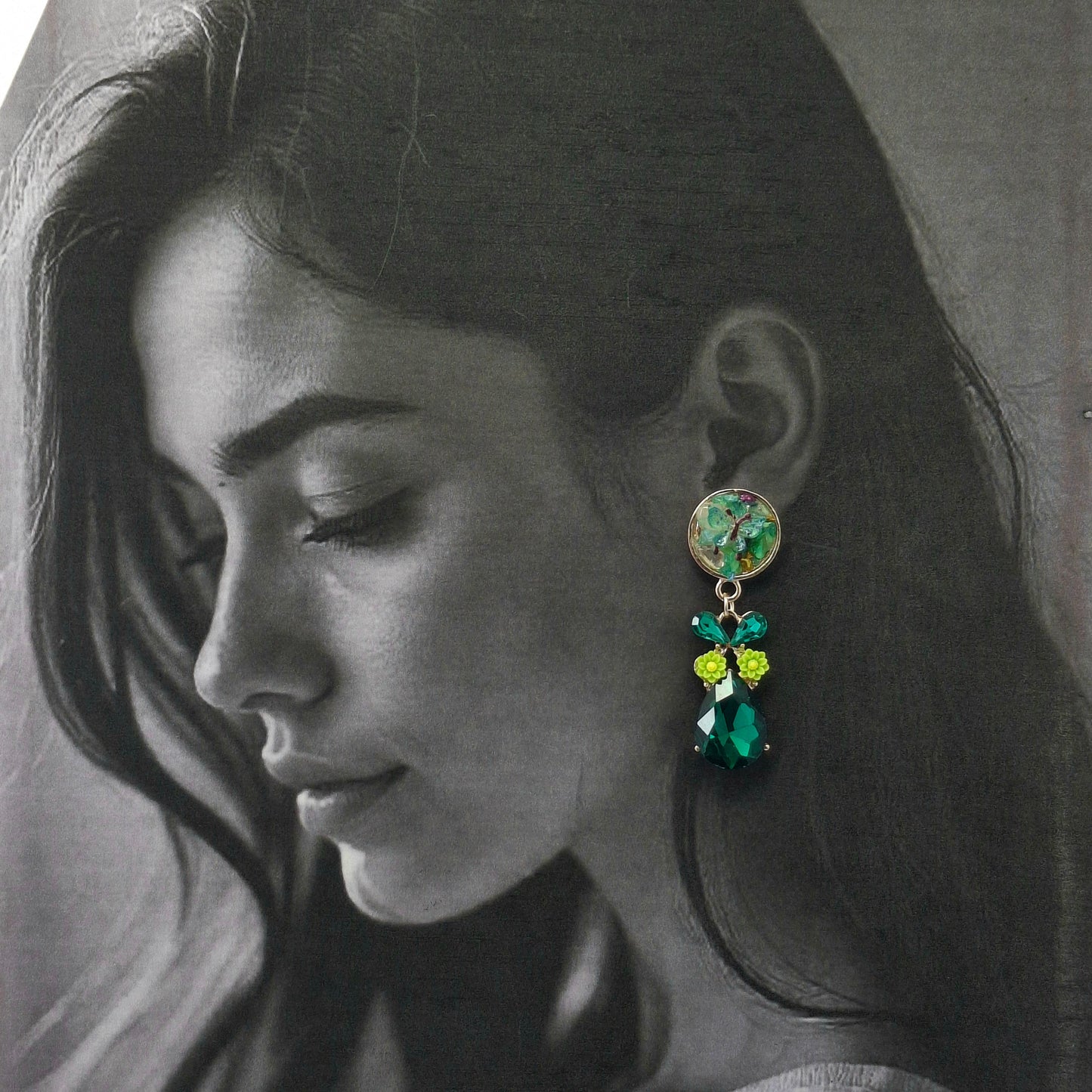 Enchanted Butterfly Crystal Drop Earrings - Kaanke