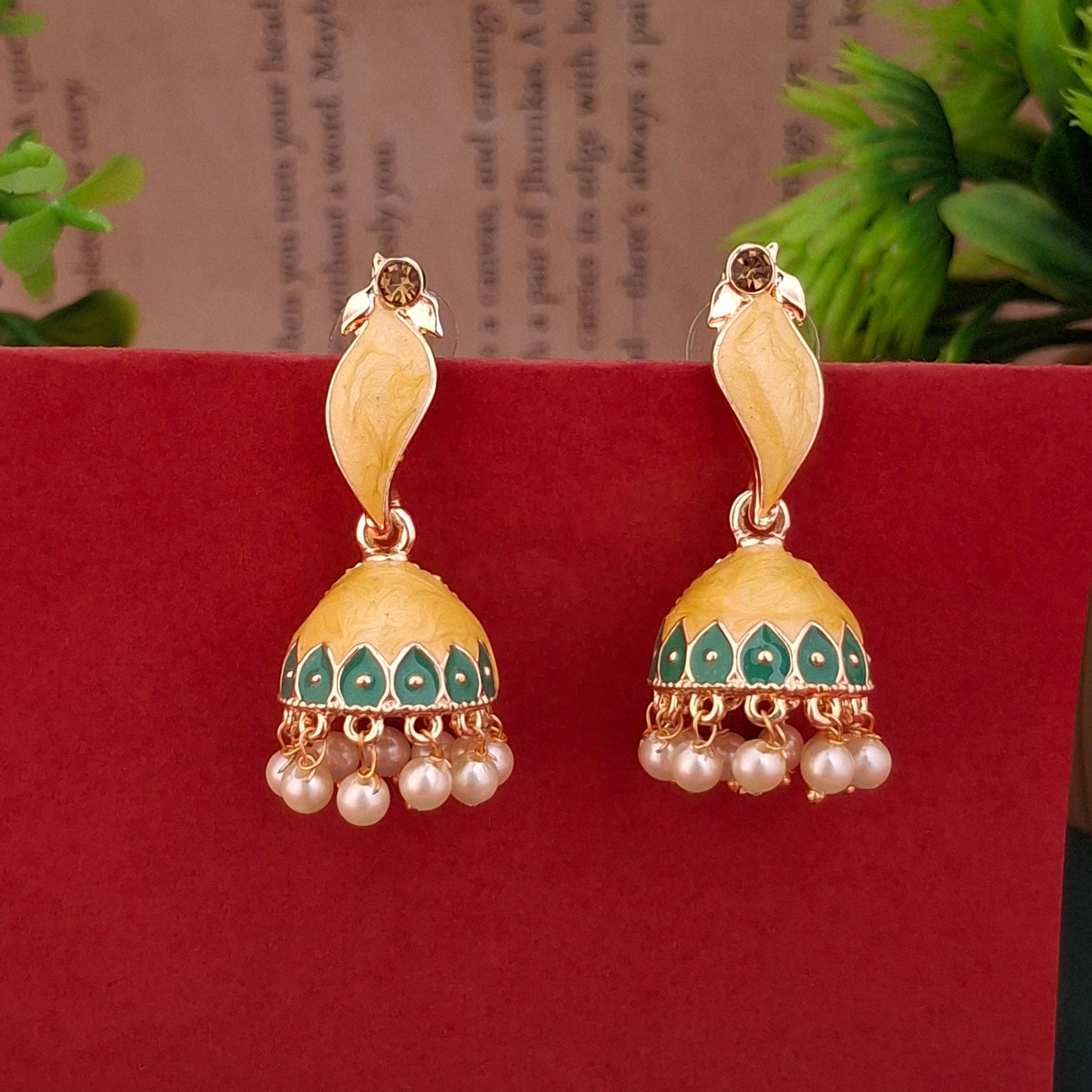 Heritage Bloom Jhumka Earrings - Kaanke