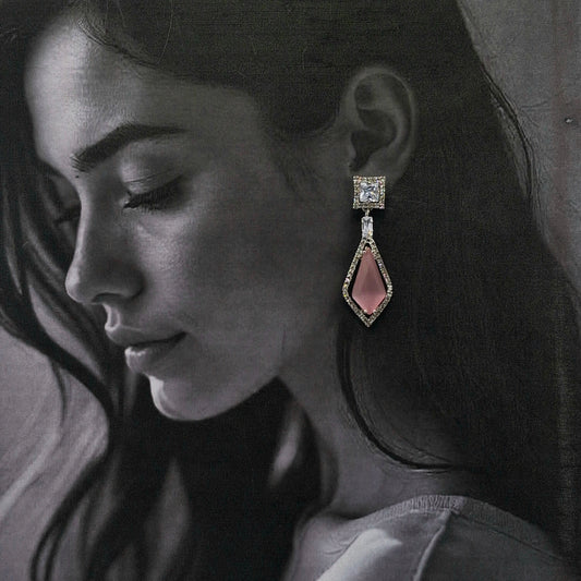 Luxe Geometric Drop Earrings - Kaanke